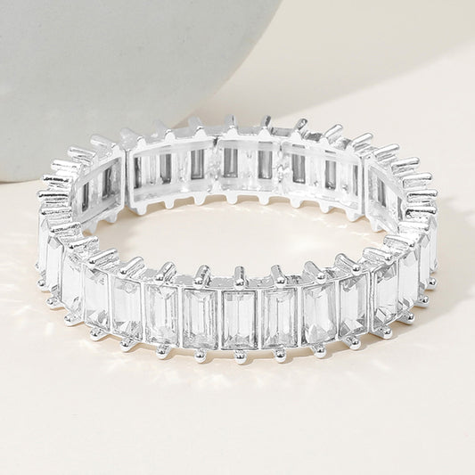 silver rhinestone statement bracelet